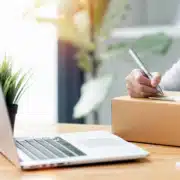 reviewing Venmo and Zelle payments while filling out a package address