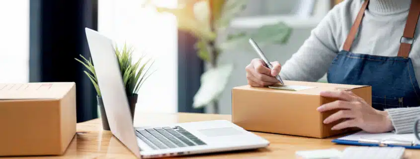 reviewing Venmo and Zelle payments while filling out a package address