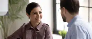 A person consulting with a tax resolution specialist