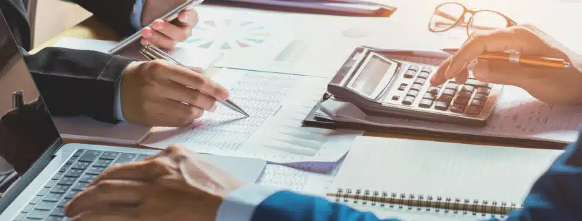 teamwork accountant working in office for audit budget. business concept finance and accounting